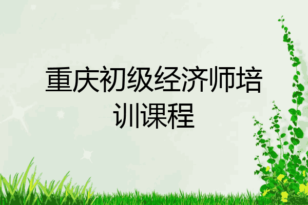重庆初级经济师培训课程