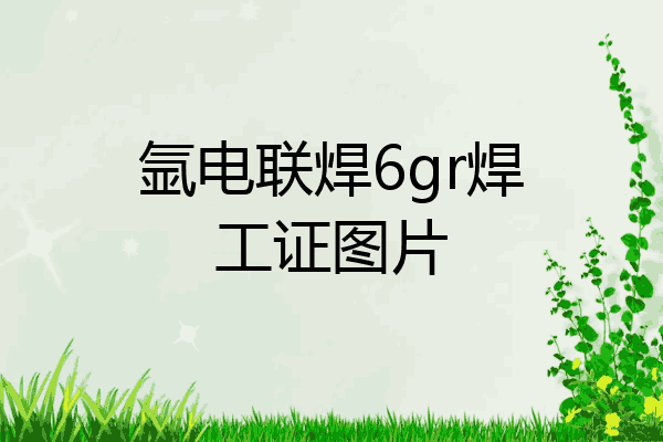 氩电联焊6gr焊工证图片