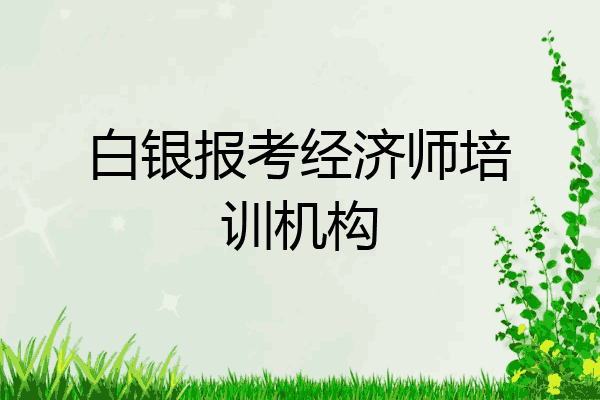 白银报考经济师培训机构