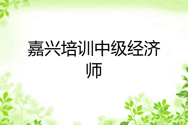 嘉兴培训中级经济师