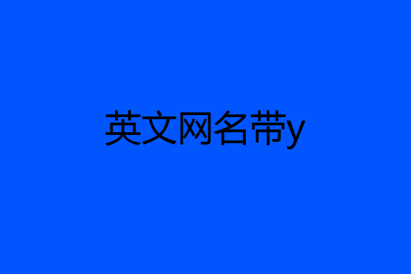 英文网名带y