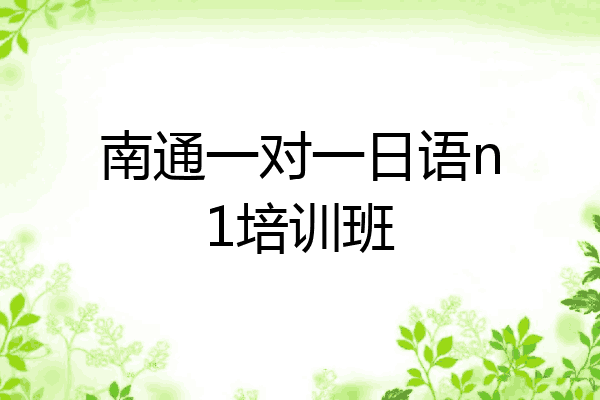 南通一对一日语n1培训班
