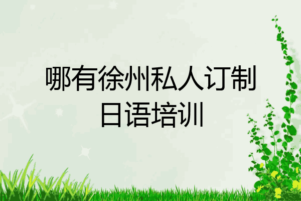 哪有徐州私人订制日语培训