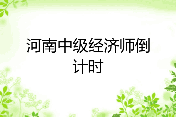 河南中级经济师倒计时