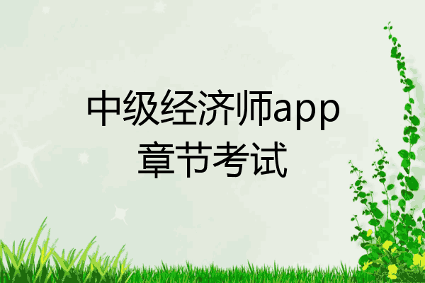 中级经济师app章节考试