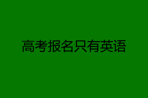 高考报名只有英语