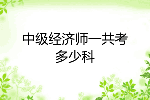 中级经济师一共考多少科