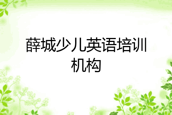 薛城少儿英语培训机构