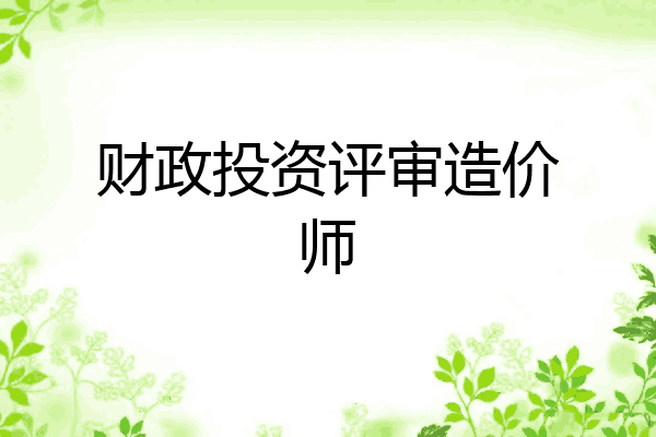 财政投资评审造价师