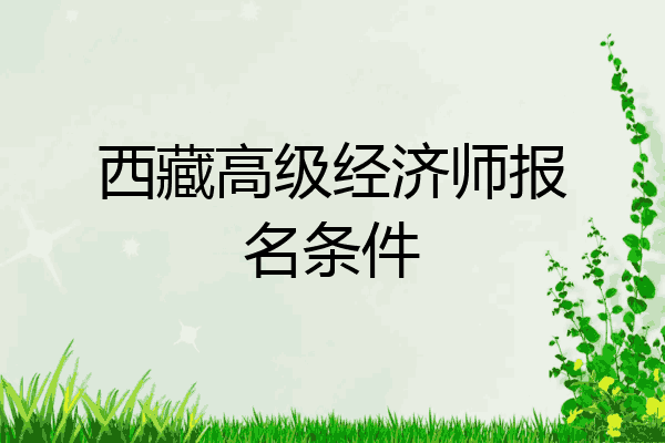西藏高级经济师报名条件