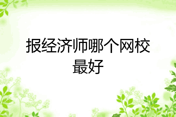 报经济师哪个网校最好