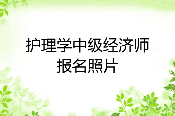 护理学中级经济师报名照片