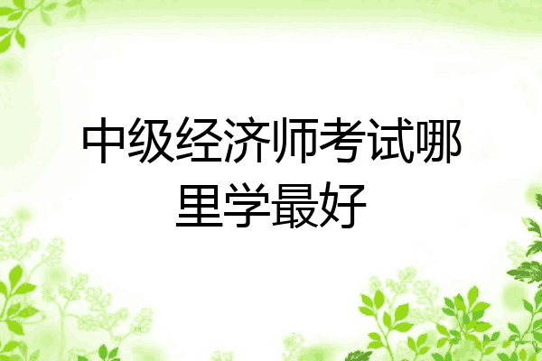 中级经济师考试哪里学最好