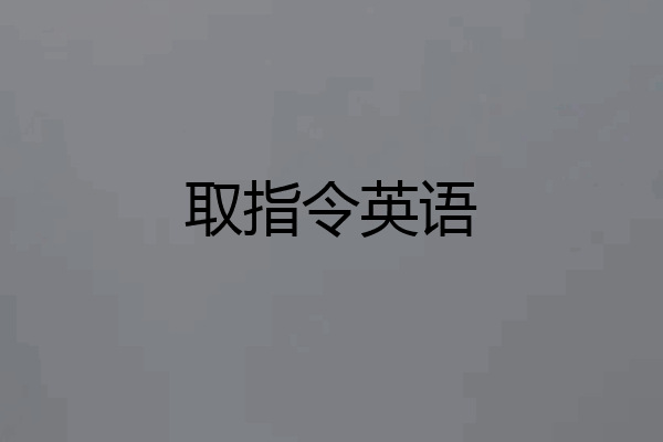 取指令英语