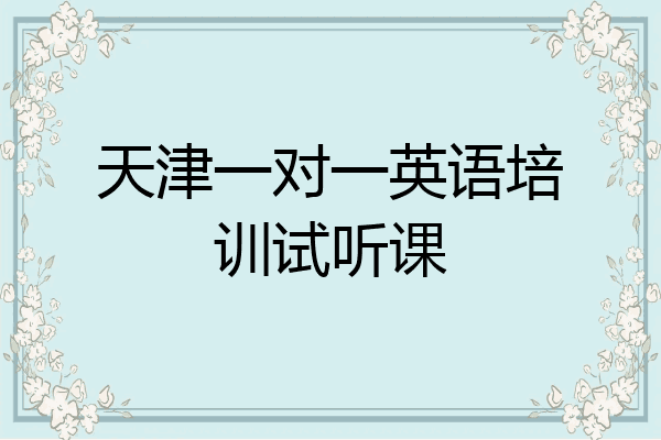 天津一对一英语培训试听课