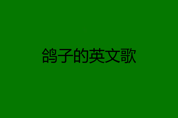 鸽子的英文歌