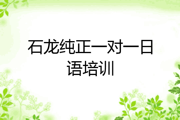 石龙纯正一对一日语培训