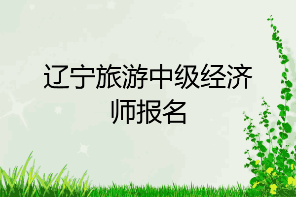 辽宁旅游中级经济师报名