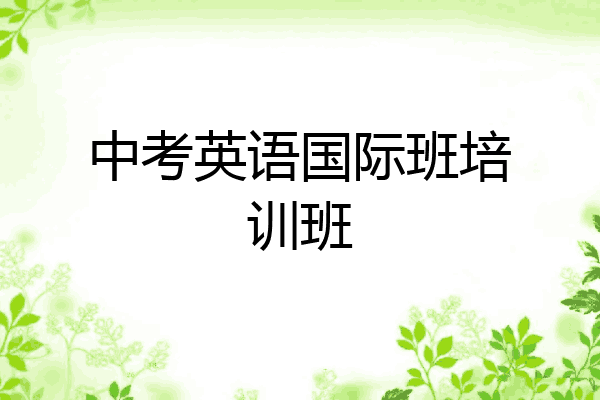 中考英语国际班培训班