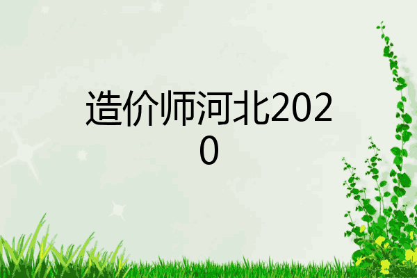 造价师河北2020