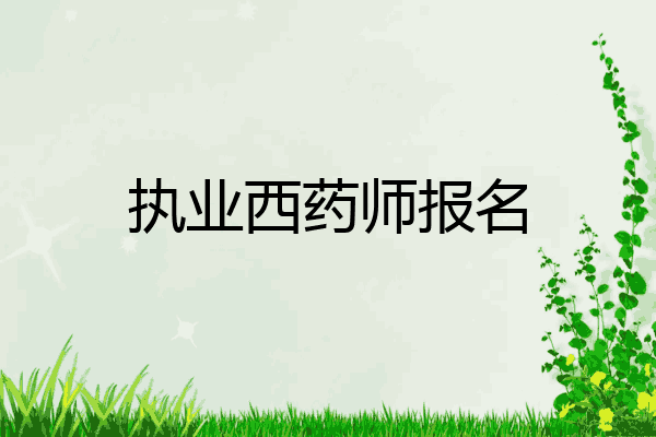 执业西药师报名