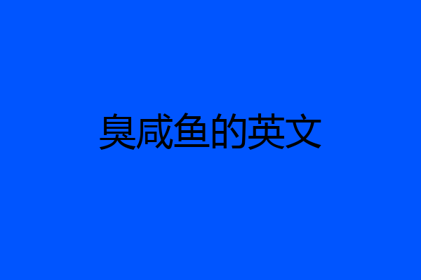 臭咸鱼的英文