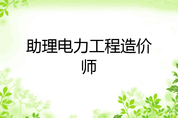 助理电力工程造价师