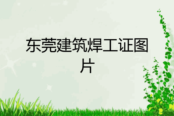 东莞建筑焊工证图片