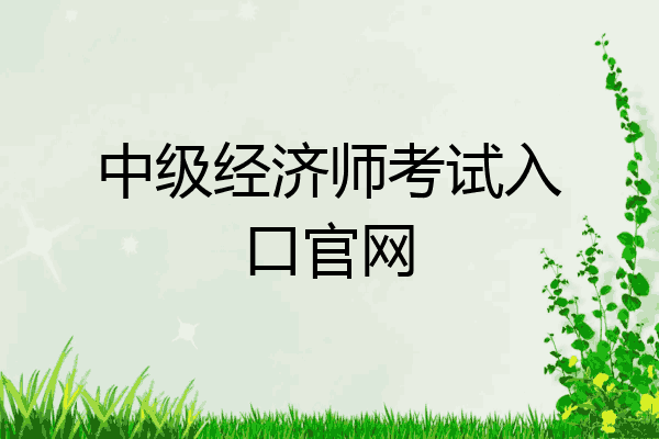 中级经济师考试入口官网