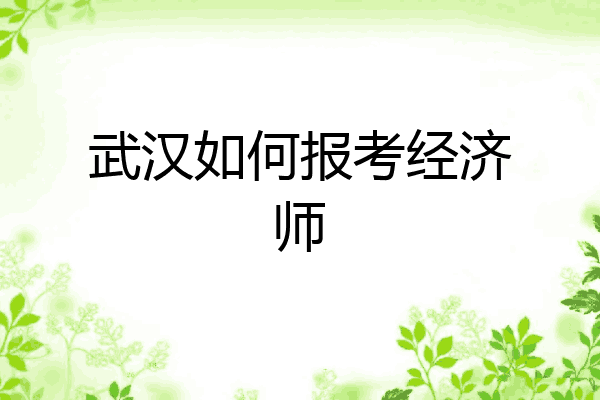 武汉如何报考经济师