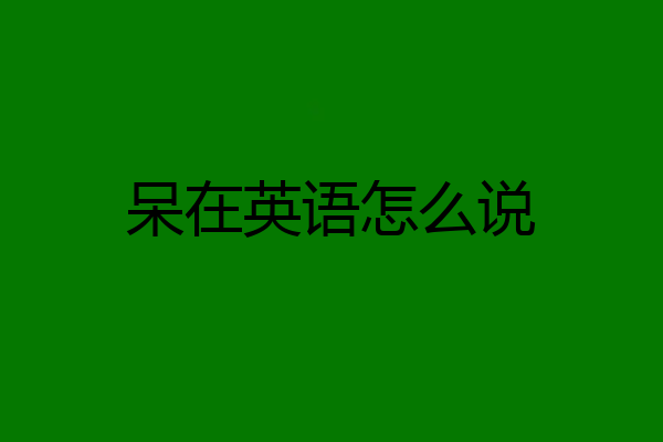 呆在英语怎么说