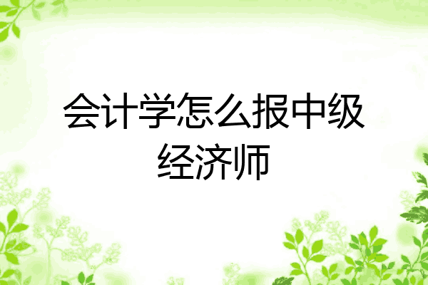 会计学怎么报中级经济师