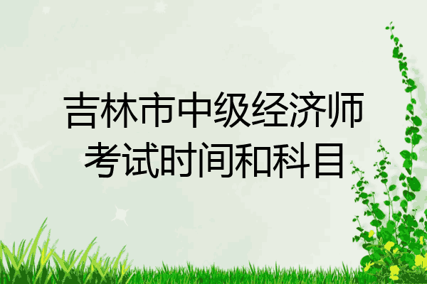 吉林市中级经济师考试时间和科目