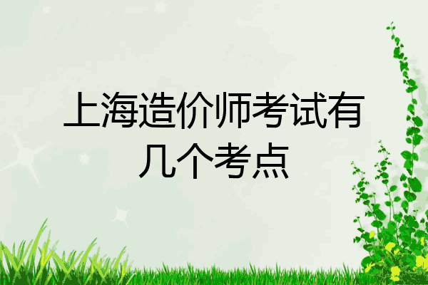上海造价师考试有几个考点