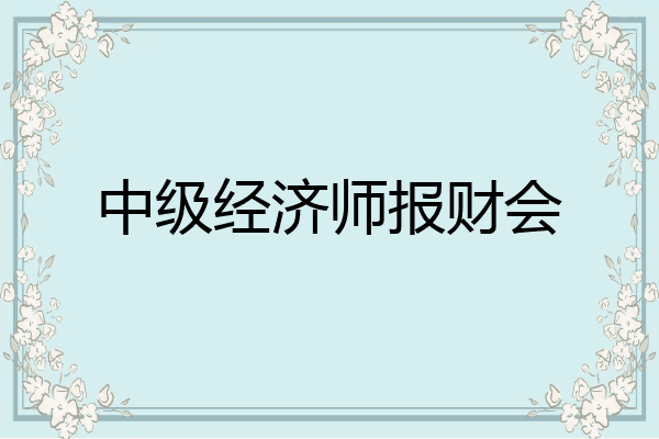 中级经济师报财会