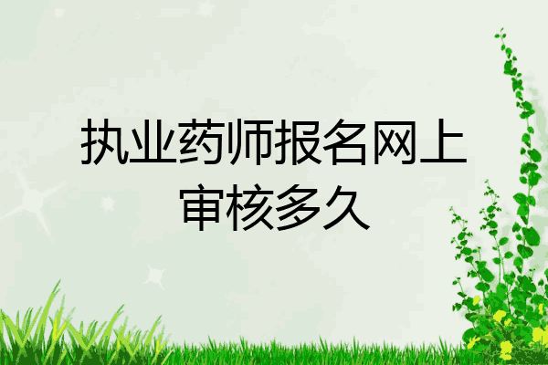 执业药师报名网上审核多久