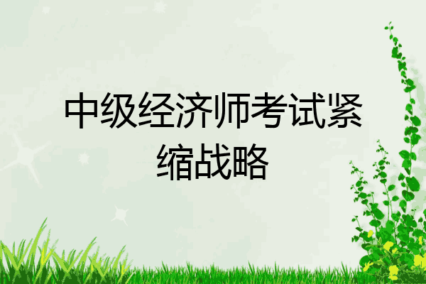 中级经济师考试紧缩战略