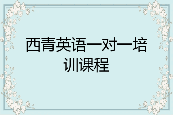 西青英语一对一培训课程