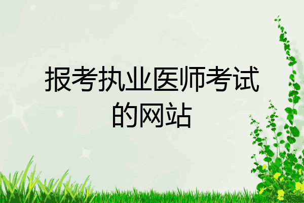 报考执业医师考试的网站