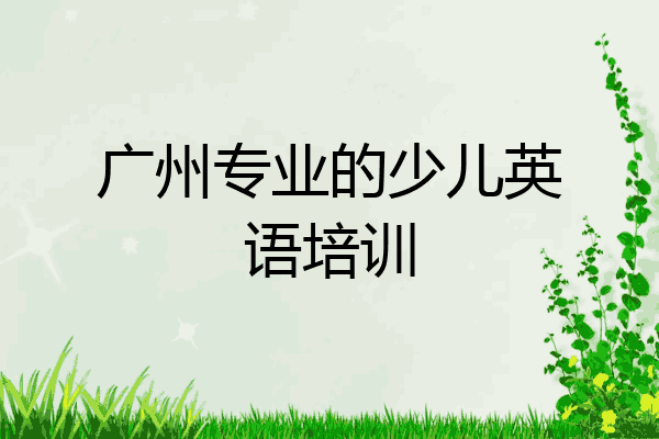 广州专业的少儿英语培训