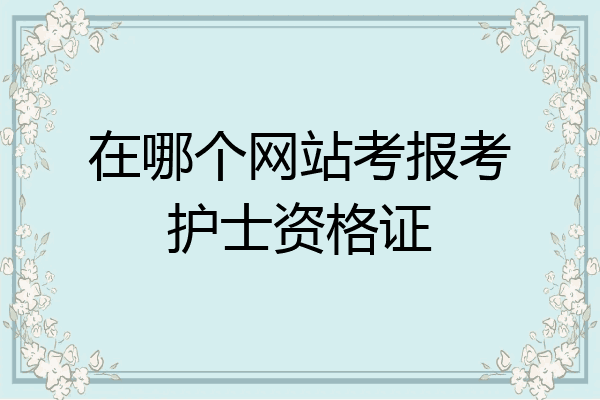 在哪个网站考报考护士资格证