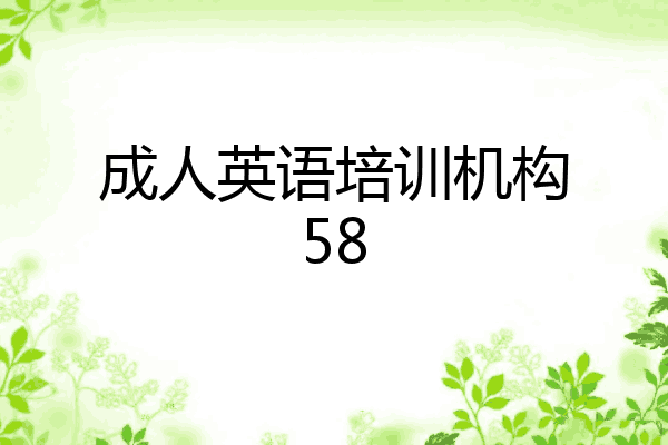 成人英语培训机构58