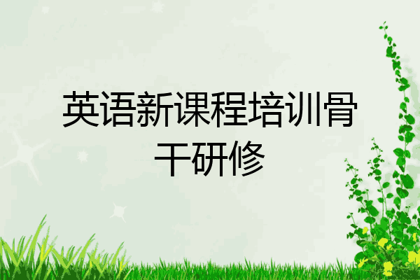 英语新课程培训骨干研修