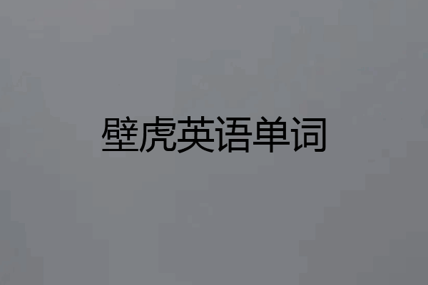 壁虎英语单词
