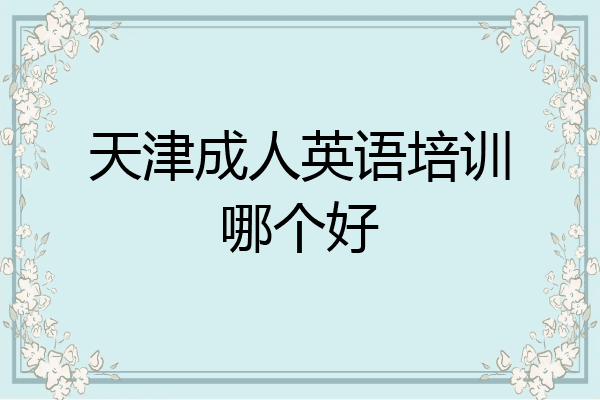 天津成人英语培训哪个好