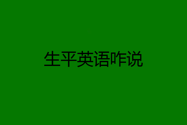 生平英语咋说