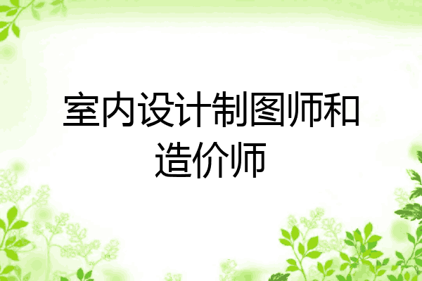室内设计制图师和造价师