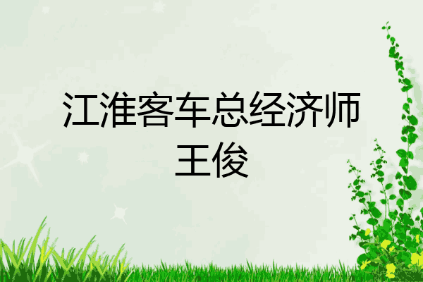 江淮客车总经济师王俊