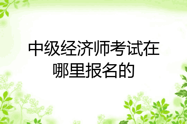 中级经济师考试在哪里报名的