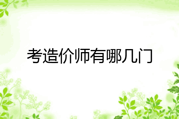 考造价师有哪几门